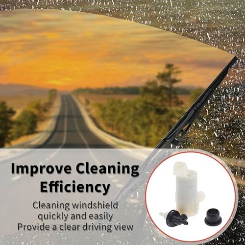 ACROPIX Windshield Washer Pump with Grommet Windshield Washer Fluid Pump Fit for Honda CR-V 2007-2011 Windshield Wiper Pump No.76806SMAJ01 - Pack of 1 - Image 2