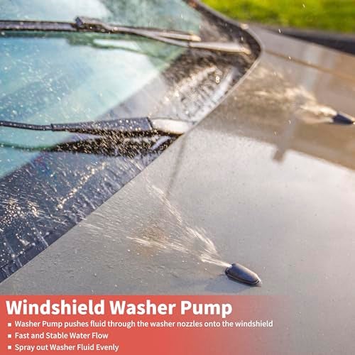 ACROPIX Windshield Washer Pump with Grommet Windshield Washer Fluid Pump Fit for Honda CR-V 2007-2011 Windshield Wiper Pump No.76806SMAJ01 - Pack of 1 - Image 3