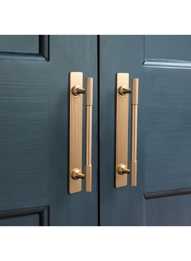 2Pcs Matt Black Zinc Alloy Cabinet Pulls With Back Plate 5 Inch 128mm Center Hole Stripe Trim Hardware For Kitchen Bedroom Cabinet Door Handles Rustic Home Decor - Image 5