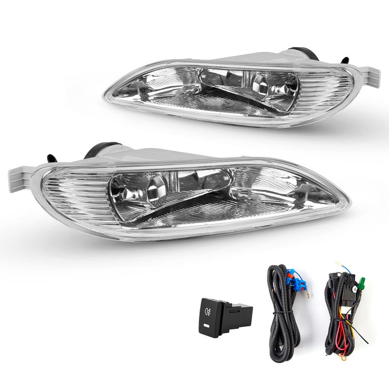 WEZEMLIGHT Fog Lights Compatible with 20022003 Toyota Solara 20052008 Toyota Corolla 20022004 Toyota Camry With 9006 12V 55W Halogen Bulbs Included Switch And Wiring Kit 1 Set
