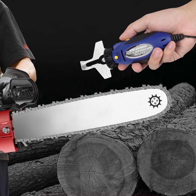 12V Mini Chainsaw Sharpener Electric Chain Grinding Machine Chain Saw File Grinder - Image 5