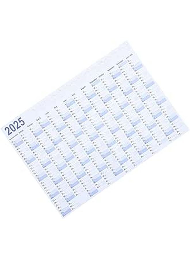 Blue Minimalist Wall Calendar Yearly Planner with Monthly Weekly Planning for Home Office - Image 1