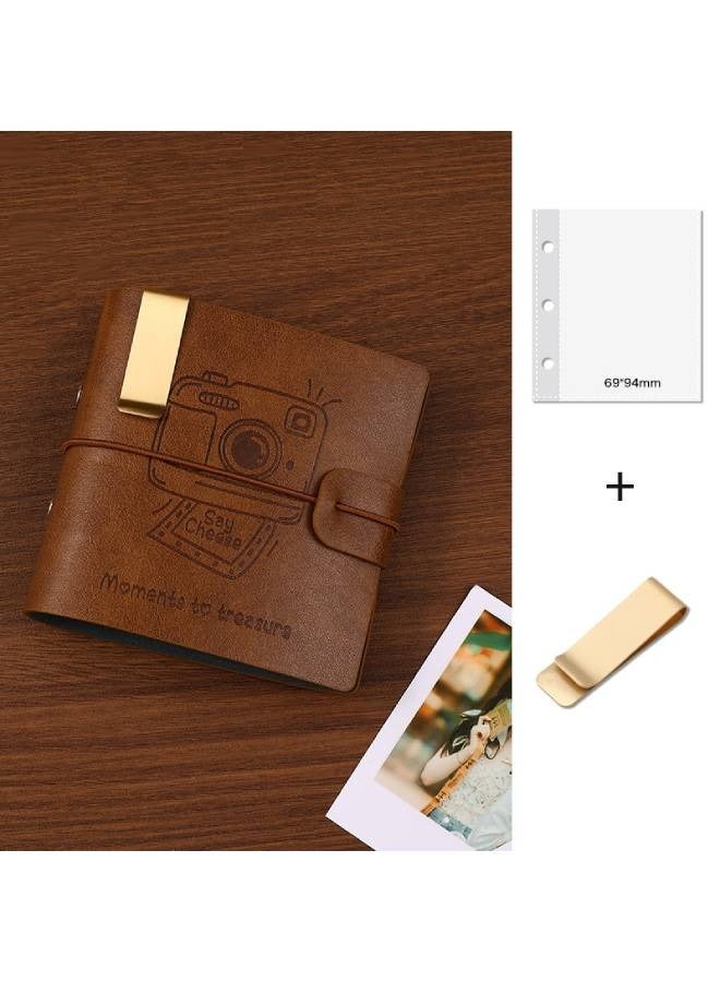 AceLuste 100 Pockets Mini Photo Album for Fujifilm Instax Mini Camera, for Polaroid Snap, for Z2300, for SocialMatic Instant Cameras & Zip Instant Printer, Instant Pictures Album Mini Camera Accessories, Vintage Style - Image 1