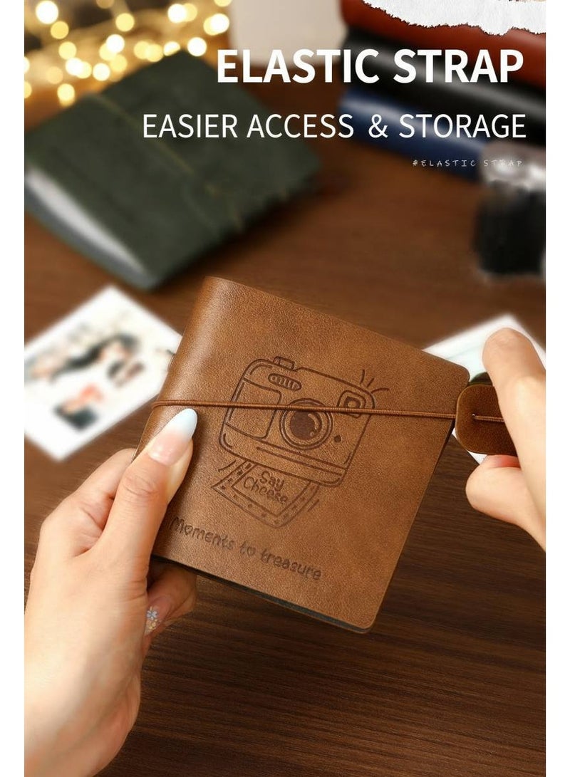 AceLuste 100 Pockets Mini Photo Album for Fujifilm Instax Mini Camera, for Polaroid Snap, for Z2300, for SocialMatic Instant Cameras & Zip Instant Printer, Instant Pictures Album Mini Camera Accessories, Vintage Style - Image 2