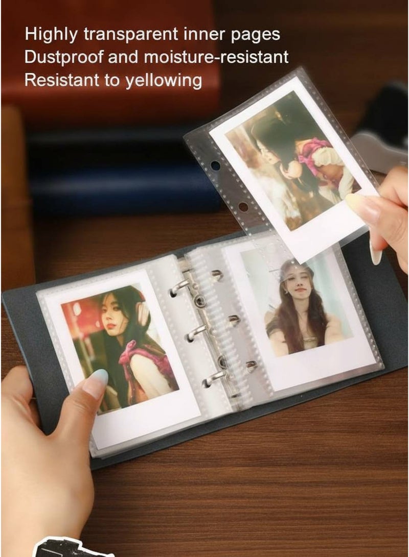 AceLuste 100 Pockets Mini Photo Album for Fujifilm Instax Mini Camera, for Polaroid Snap, for Z2300, for SocialMatic Instant Cameras & Zip Instant Printer, Instant Pictures Album Mini Camera Accessories, Vintage Style - Image 3