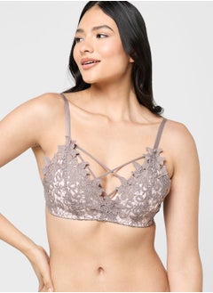Criss Cross Lace Push Up Bra