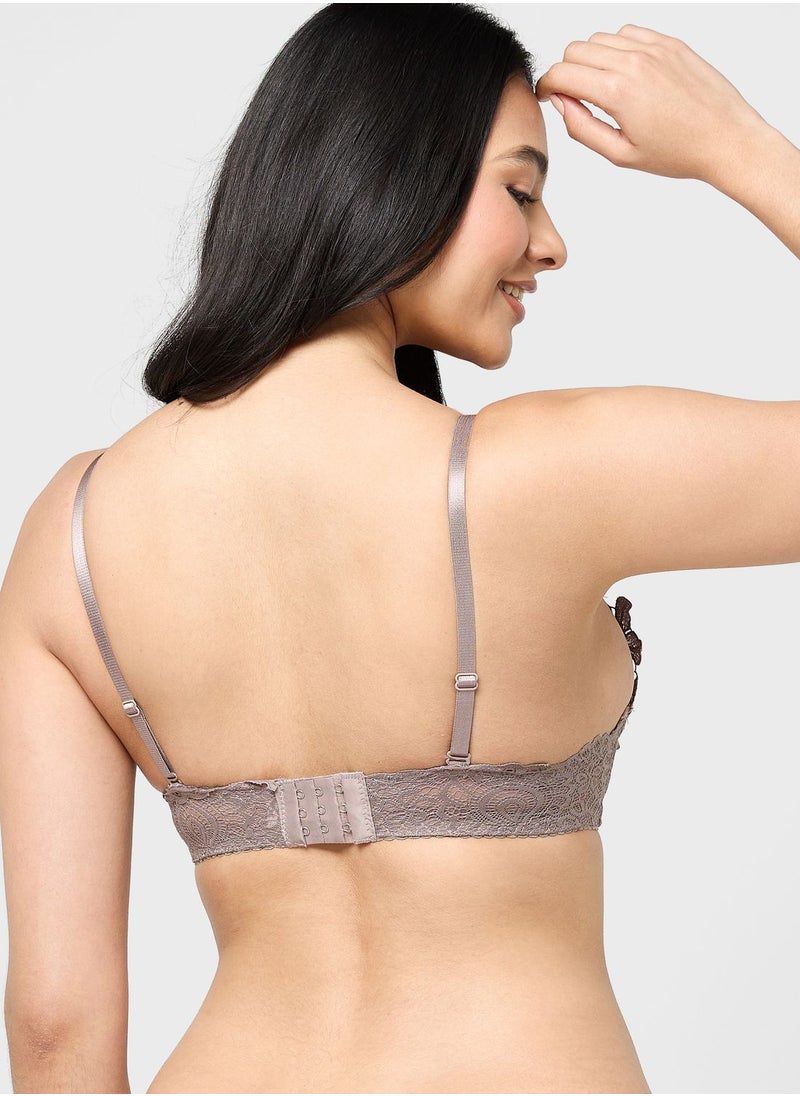 ELLA - Criss Cross Lace Push Up Bra - Image 1