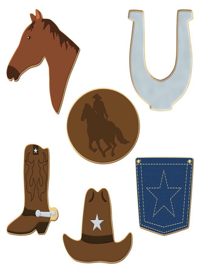 Foose Rodeo Cowboy Cookie Cutter 6 Pc Set - Foose Cookie Cutters - USA Tin Plated Steel - Image 2