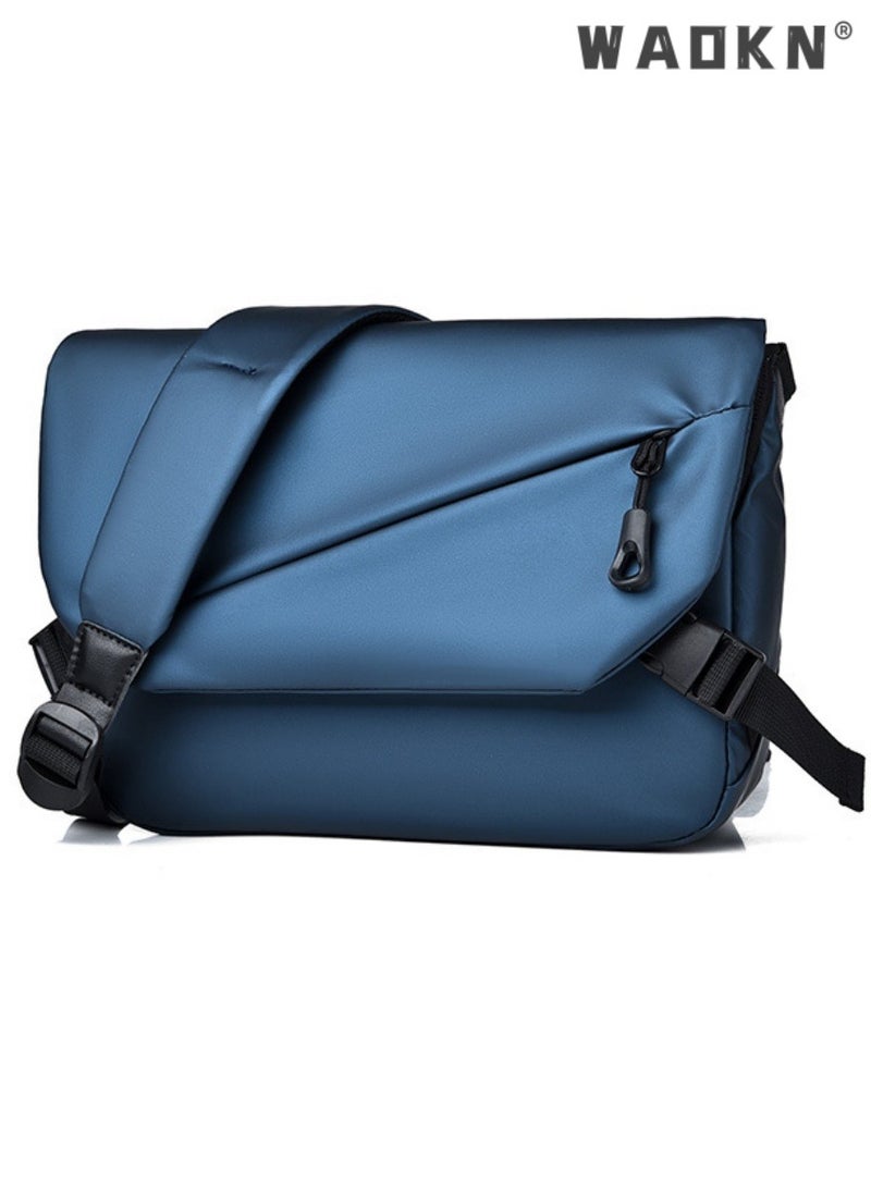 WAOKN Men's Outdoor Shoulder Bag, Boys Large Capacity Waterproof Crossbody Bag Messenger Bag, Outdoor Leisure Handbag Carrying Bag for College Students and Teens (Blue)  - Image 1