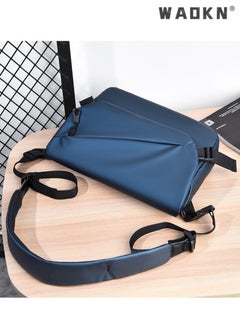 WAOKN Men's Outdoor Shoulder Bag, Boys Large Capacity Waterproof Crossbody Bag Messenger Bag, Outdoor Leisure Handbag Carrying Bag for College Students and Teens (Blue)  - Image 5