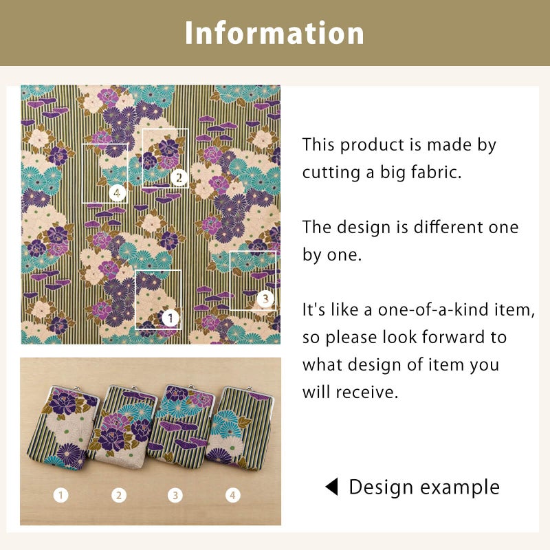 noren Vintage Floral Kiss Lock Coin Change Wallet Purses (Retro Flower - Red) / Made in Japan Pouch for Women - Image 2
