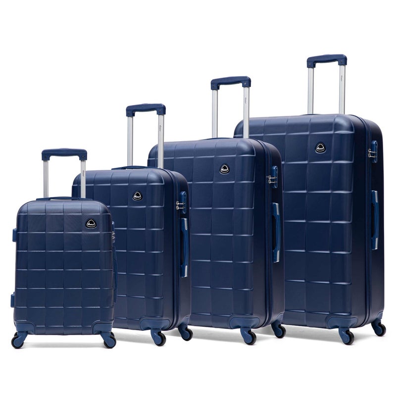 SENATOR Hard Case Travel Bag Trolley Luggage Set of 4 ABS Lightweight Suitcase with 4 Spinner Wheels,  A207, Navy Blue - Image 1