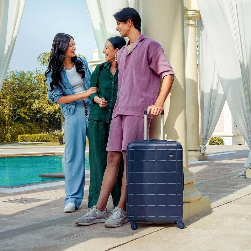 SENATOR Hard Case Travel Bag Trolley Luggage Set of 4 ABS Lightweight Suitcase with 4 Spinner Wheels,  A207, Navy Blue - Image 2