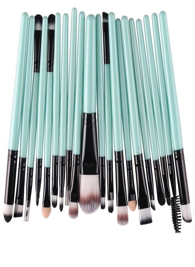 KOLIGHT 20 Pcs Pro Makeup Set Powder Foundation Eyeshadow Eyeliner Lip Cosmetic Brushes (Black+Green) - Image 4