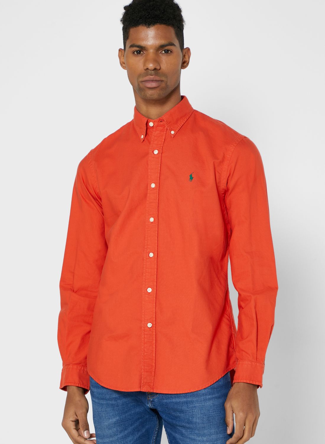 Orange Oxford Shirt