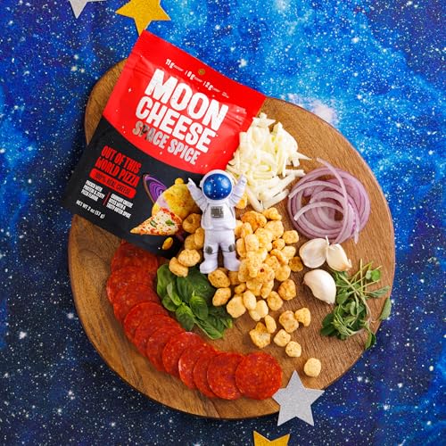 Moon Cheese Space Spice Out Of This World Pizza Crunchy ProteinRich Cheese Snack Keto Friendly 100 Real Cheese Low Carb GlutenFree No Sugar 2 Oz bags Pack of 3 - Image 5