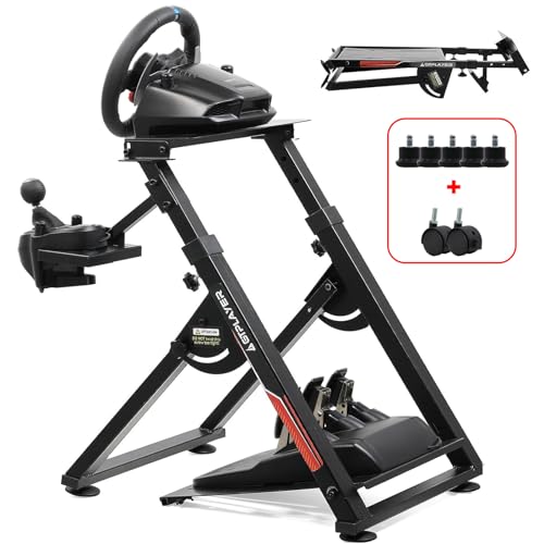 GTPLAYER Sim Racing Wheel Stand Simulator Cockpit Wheel Stand Racing Steering Shifter Mount fit for Logitech G25 G27 G29 G920 G923 Thrustmaster T330TS Gaming Stand Wheel Pedals NOT Included, Black - Image 3