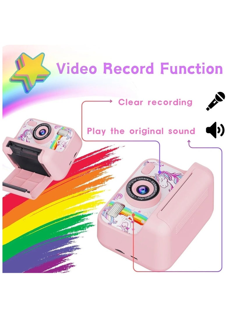 BlueFire Kids Instant Print Camera | 1080P HD Dual-Lens Digital Selfie Camera with 2.4" IPS Screen, Instant Thermal Printing, 4000W Photo Resolution, MP3 Player, Games, Filters & Frames, Rechargeable Battery, Perfect Gift for Boys & Girls - Image 5