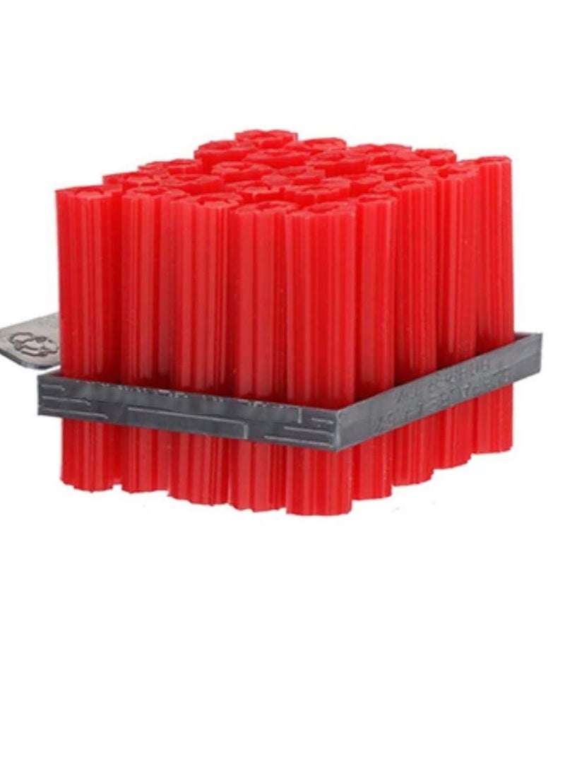 Perfect Expandet Fischer Plug Nylon Column Expansion Screw Anchor Plug Wall Plugs Drywall Fischer Plugs Pack of 25 Nos 6mm  1Inch  Red - Image 1