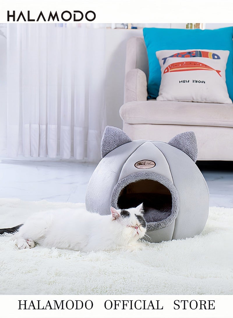 Pet Tent Cave Bed Grey L - Image 4