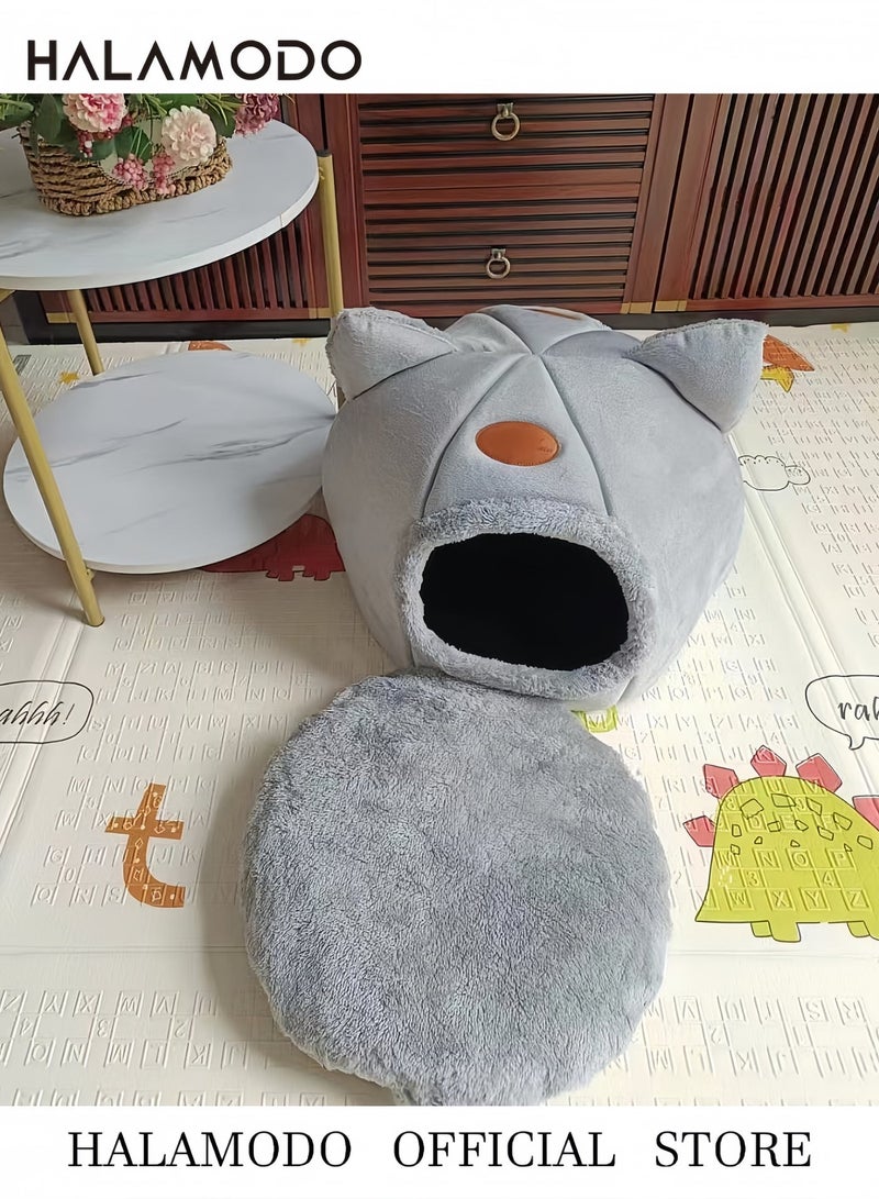 Pet Tent Cave Bed Grey L - Image 5