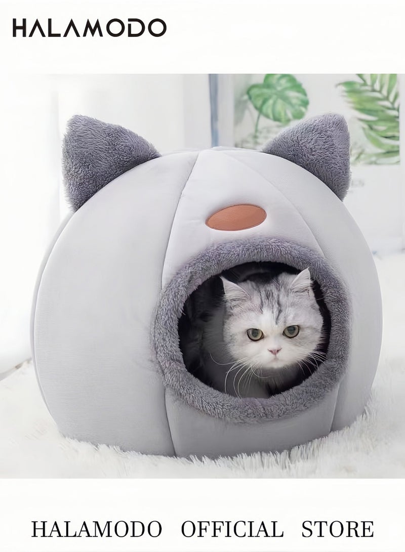 Pet Tent Cave Bed Grey L - Image 3