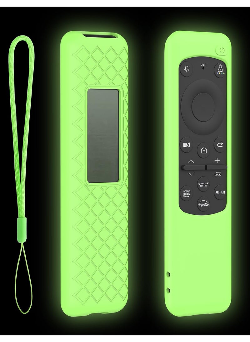 Excefore Remote Case for New BN59-01432J BN59-01432A BN59-01432 2023 Samsung Smart TV Solar Panel Remote Green Cover Protector Glow in Dark, green - Image 1