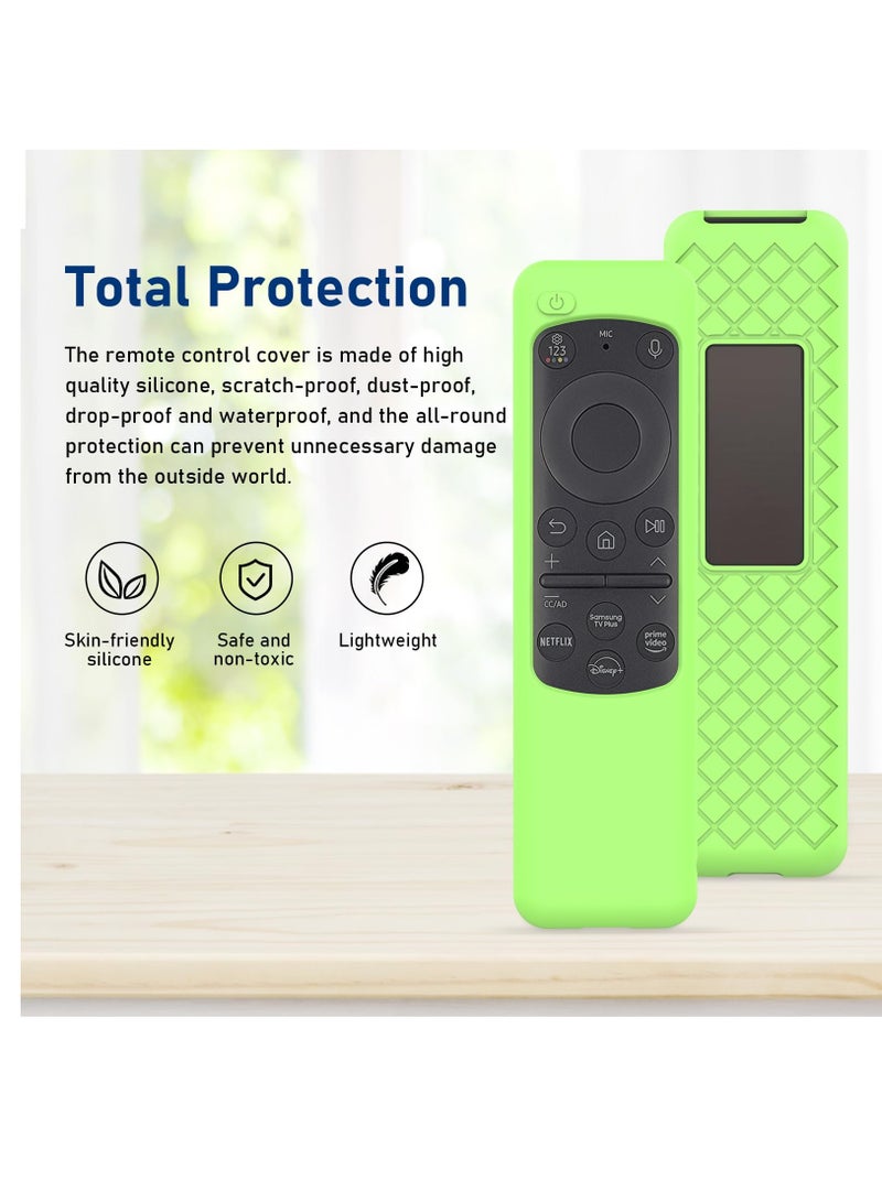Excefore Remote Case for New BN59-01432J BN59-01432A BN59-01432 2023 Samsung Smart TV Solar Panel Remote Green Cover Protector Glow in Dark, green - Image 2