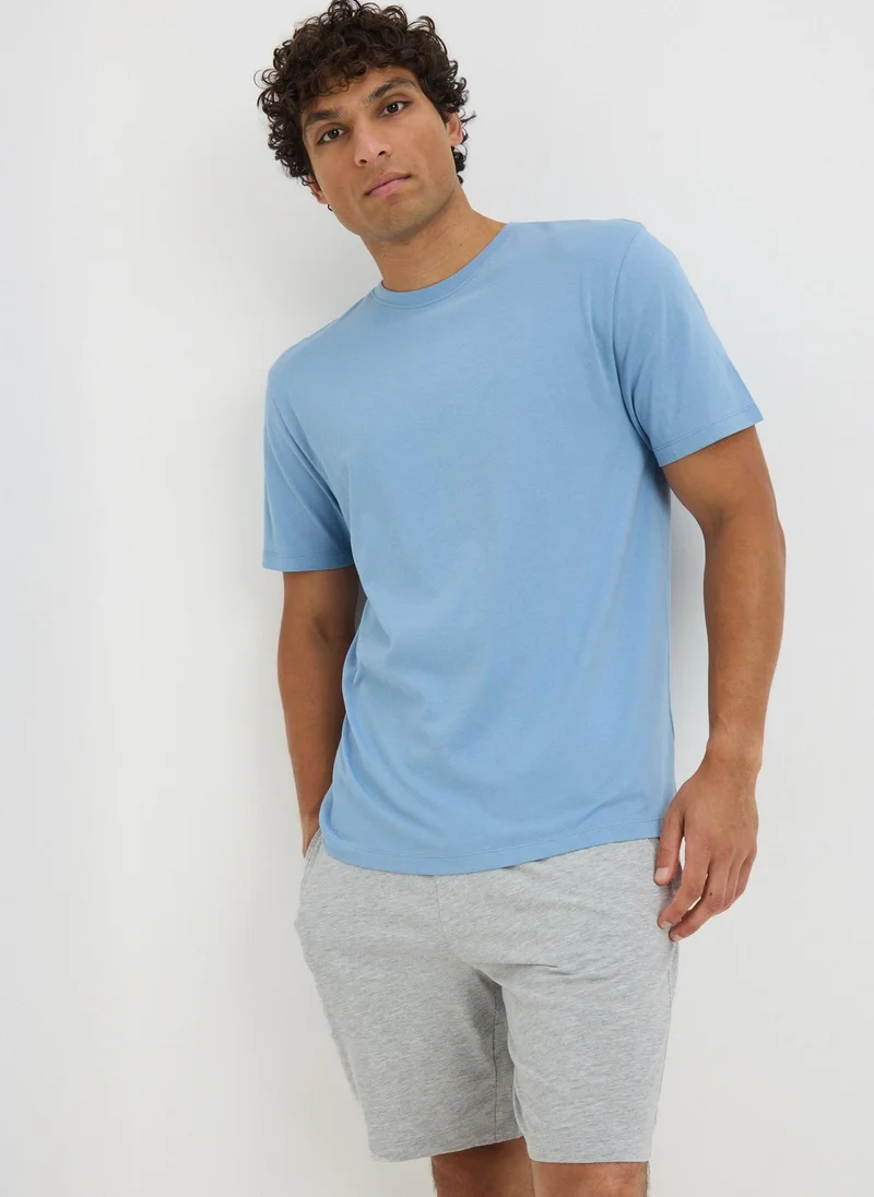 Matalan Blue Basic Short Pyjama Set