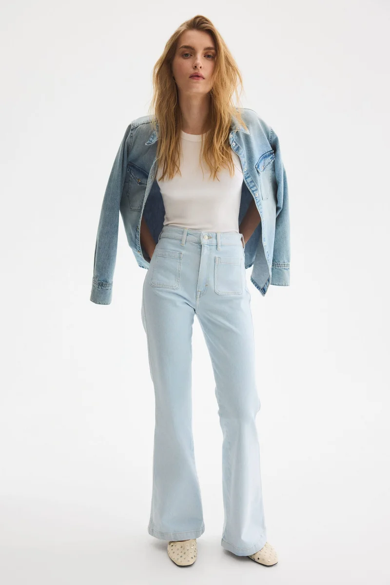 H&M Flared Ultra High Jeans