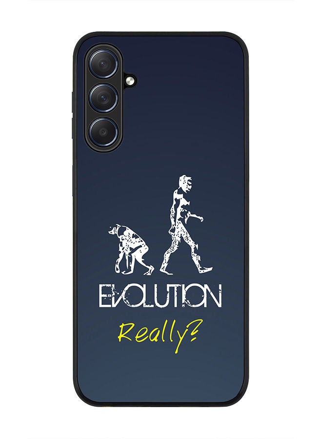 Stylizedd Rugged Black edge case for Samsung Galaxy M54 5G, Slim fit Soft Case Flexible Rubber Edges Anti Drop TPU Gel Thin Cover -  Evolution, Really (Grey) - Image 1