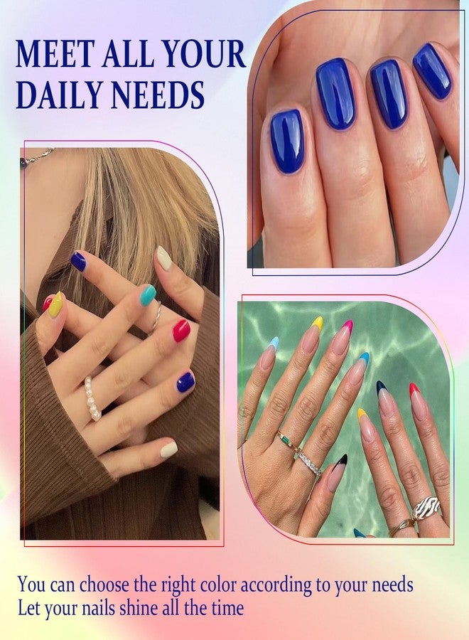 DouborQ 12 Color Nail Polish Set Black White Nude Air Dry 12 Bright Colors 0.35oz Regular Nail Polish Kit Finger Nail Polish Gift Set for Women (Black) - Image 2