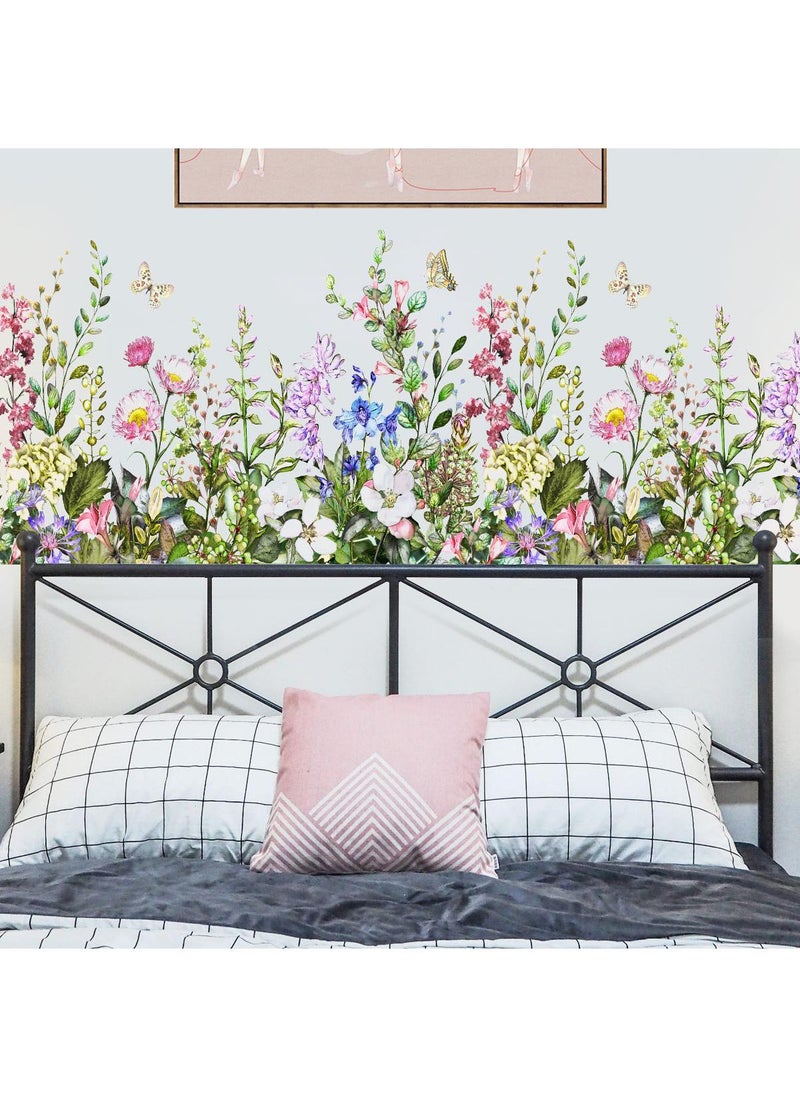 Sweet seven Floral Print Electrostatic Window Film: Beautiful Flower and Butterfly Bouquet Wall Art Decor for Kitchen and Living Room - Easy-to-Apply Window Clings  - Image 3