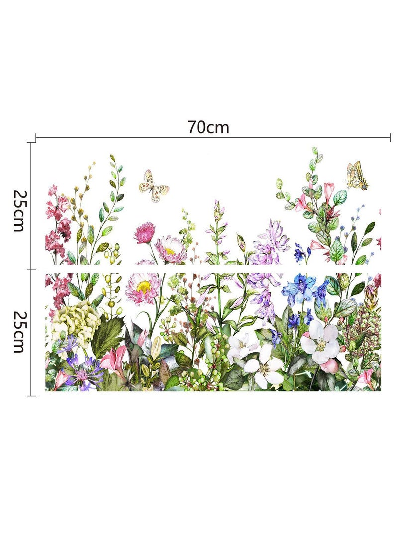 Sweet seven Floral Print Electrostatic Window Film: Beautiful Flower and Butterfly Bouquet Wall Art Decor for Kitchen and Living Room - Easy-to-Apply Window Clings  - Image 4