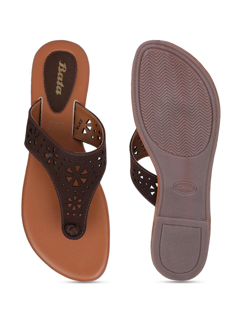 Bata Aditi Th E Women's Brown Thongs - 7 UK (5714578) - Image 4