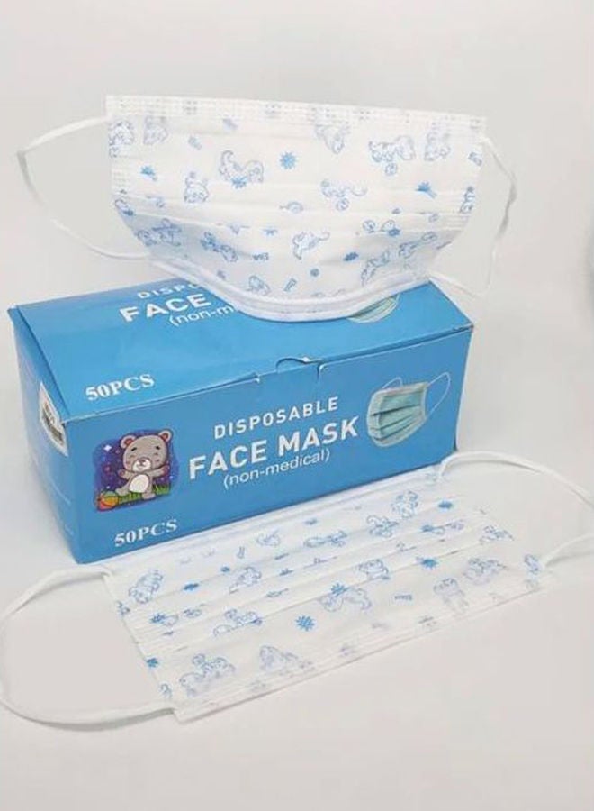 NIBEMINENT 50-Piece Disposable Printed Face Masks - Image 2