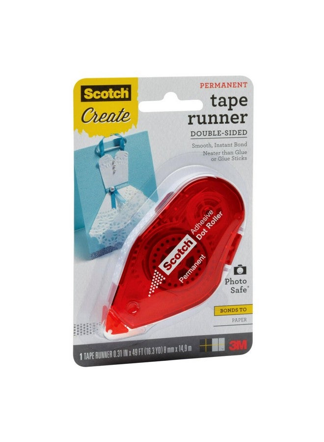 سكوتش شريط لاصق، بكرة شريط لاصق مزدوجة الجوانب، 0.31 بوصة × 49 قدمًا، عبوة واحدة - Image 3