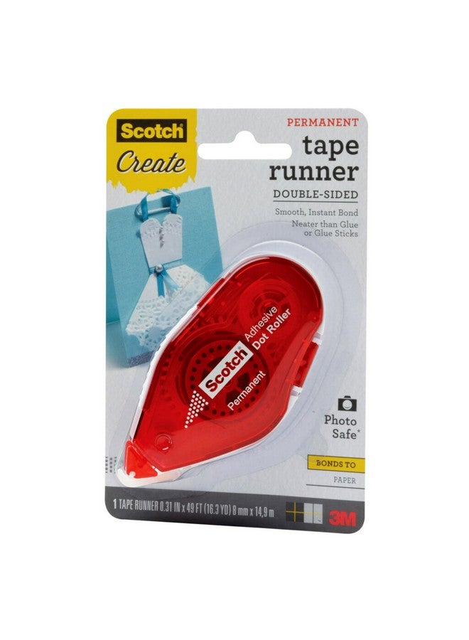 سكوتش شريط لاصق، بكرة شريط لاصق مزدوجة الجوانب، 0.31 بوصة × 49 قدمًا، عبوة واحدة - Image 2