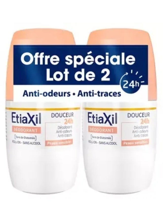 إتياكسيل إيتياكسيل مزيل عرق لطيف يدوم 24 ساعة، عبوة من قطعتين × 50 مل - Image 1