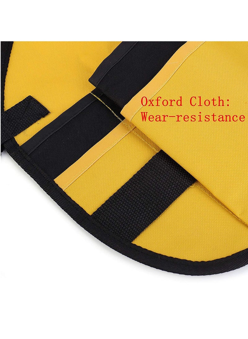 عام مريلة تخزين قماشية مقاومة للماء متعددة الجيوب، مريلة تخزين أدوات الحديقة (أصفر) - Image 3