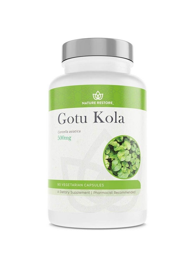 Nature Restore - Gotu Kola Extract Supplement Standardized To 10 Percent Triterpenes Manufactured In Usa 90 Capsules Non Gmo Gluten Free Vegan - Image 1