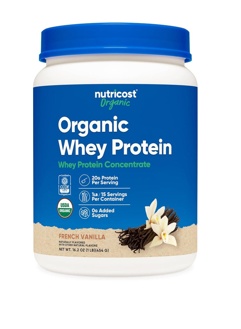 مسحوق بروتين مصل اللبن العضوي بالفانيليا 1 رطل - Image 1