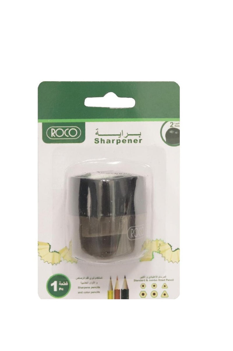 روكو مبراة جيب ذات فتحتين باللون الأسود