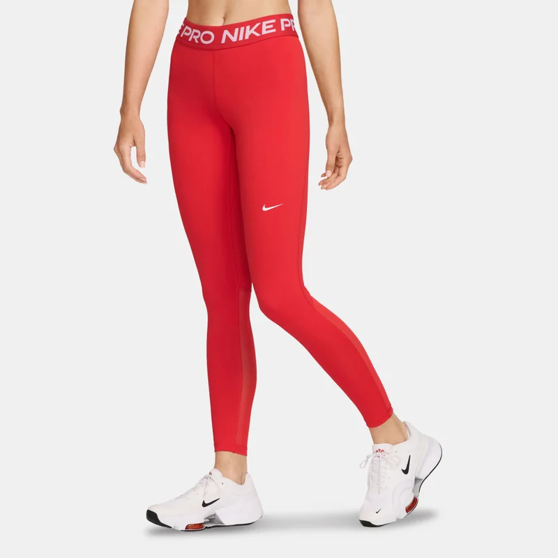 Nike Women's Pro Mid-Rise Mesh-Panelled Leggings