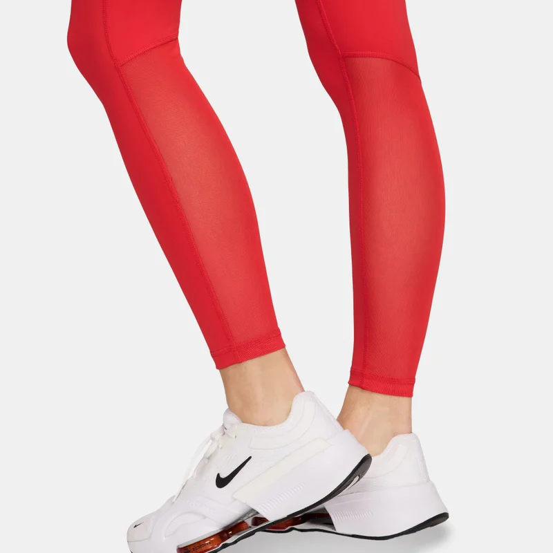Nike Women's Pro Mid-Rise Mesh-Panelled Leggings