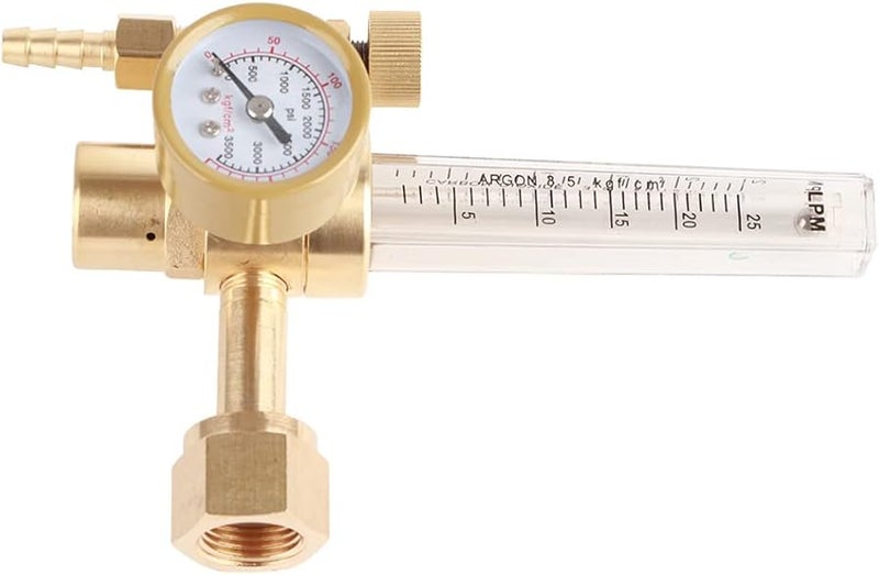 Argon Regulator Manual Adjustment Welding Gas Flowmeter Pressure Reducer with Gauge - Image 3