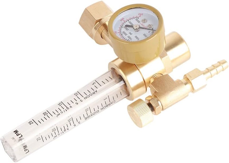 Argon Regulator Manual Adjustment Welding Gas Flowmeter Pressure Reducer with Gauge - Image 4