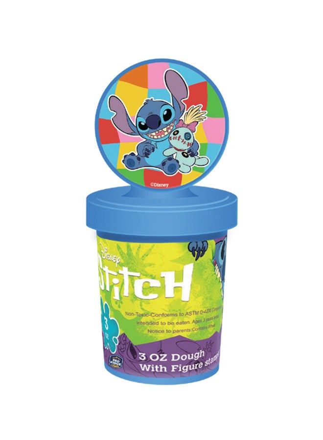 Disney Stitch 3OZ Dough with Figure Stamper | Non-Toxic Clay for Kids | Creative Art Toy | Blue - Image 1
