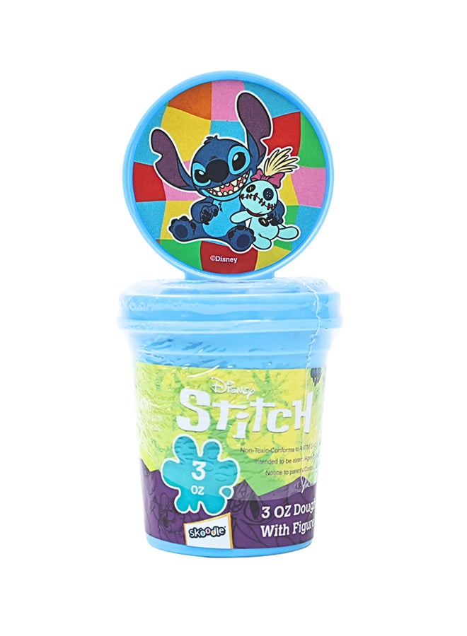 Disney Stitch 3OZ Dough with Figure Stamper | Non-Toxic Clay for Kids | Creative Art Toy | Blue - Image 3