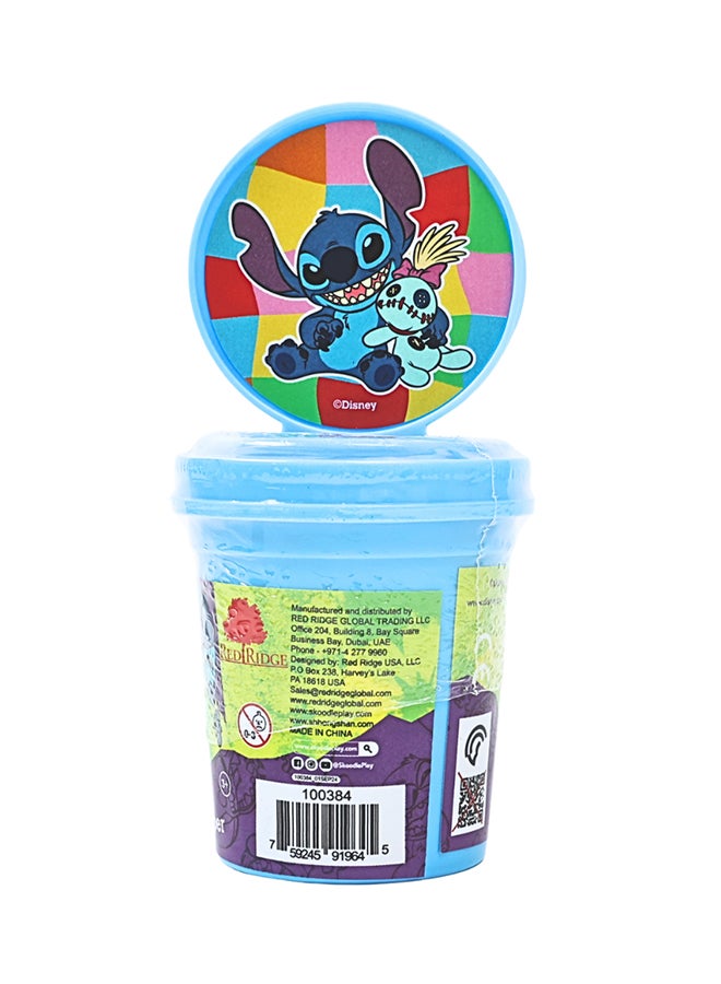 Disney Stitch 3OZ Dough with Figure Stamper | Non-Toxic Clay for Kids | Creative Art Toy | Blue - Image 4
